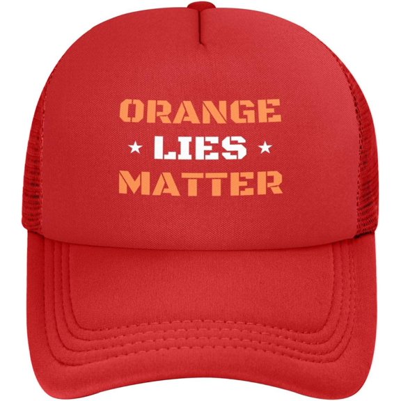 Orange Lies Matter Mesh Hat Unisex Baseball Cap Men Women Trucker Hat
