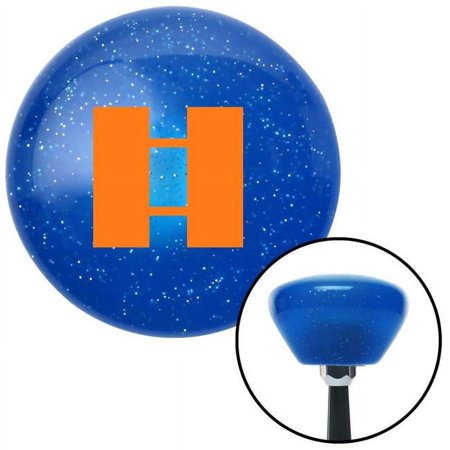 Orange Lieutenant Blue Retro Metal Flake Shift Knob with M16 x 1.5 Insert Shifter Brody