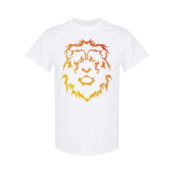 Orange Lion Head T-Shirt Men -Image by Shutterstock, Male Medium