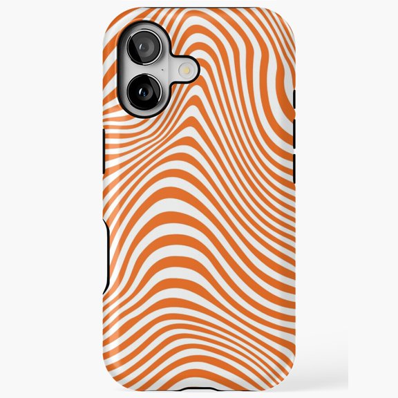 Orange Liquid Marble Waves iPhone Case 17 11 12 13 14 15 16 Pro Max