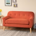 thumbnail image 1 of Orange Loveseat - Hand - Crafted Details - Living Room Space - Beautiful and Cozy Seating, 1 of 6