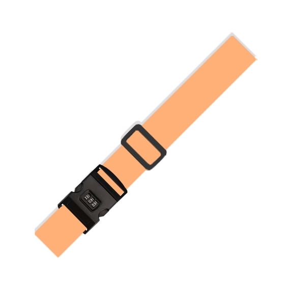 Orange Luggage Straps with Coded Lock Keep Your Suitcase Secure on Flights