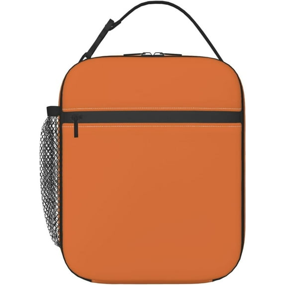 Orange Lunch Box for Women Men Insulated Reusable Portable Tote Lunch Bag Cooler Thermal Bag Leakproof Lunchbox for Adults Office Work Picnic Travel