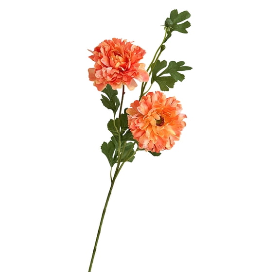 Orange Luxurious Peony Fake Flower For Home Decoration And Shooting Props
