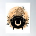 thumbnail image 1 of Orange Magic Cauldron Poster Wall Art, Modern Wall Decor For Living Room Bedroom, 16x24 UNFRAMED, 1 of 3