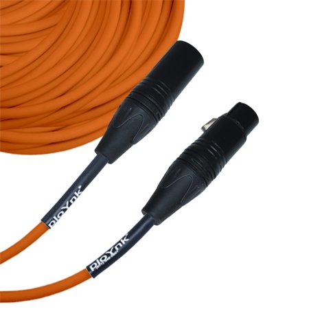 Orange Male To Female XLR Microphone Cable - 100 Ft Long
