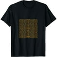 thumbnail image 1 of Orange Mandala Line Art Boho Geometric Fabric Pattern T-Shirt, 1 of 3