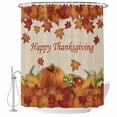 thumbnail image 1 of Orange Maple Shower Curtain, Waterproof Shower Curtains for Bathroom, Thanksgiving Pumpkin Autumn Fruit Vintage Washable Fabric Bathtub Curtain Set Bath Decor with 12 Hooks 72"x78", 1 of 8