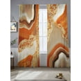 thumbnail image 1 of Orange Marble Sheer Curtains 84 Inches Long 2 Panels Abstract Art Watercolor Crystal Watermark Light Filtering Semi Sheer Window Curtains Drapes for Bedroom Living Room 52"x84", 1 of 7