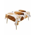 thumbnail image 1 of Orange Marble Table Cloth, Gold White Geometric Hexagon Modern Waterproof Tablecloth for Rectangle Tables, Reusable Washable Fabric Table Cover for Restaurant Kitchen Dining Tables 60"x120", 1 of 6