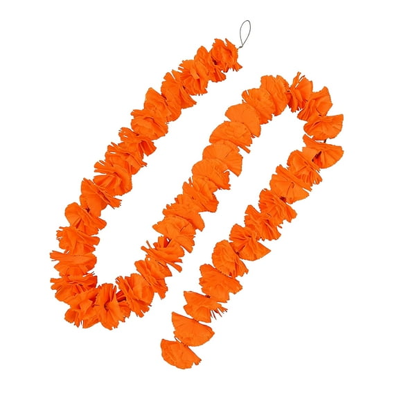 Orange Marigold Flower String Day Of The Dead Decoration, 150Cm Length For Altar Tabletop Door, Bright Orange Yellow For Festival Ambiance