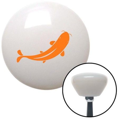 Orange Marine Koi White Retro Shift Knob with M16 x 1.5 Insert Shifter Auto Manual Brody