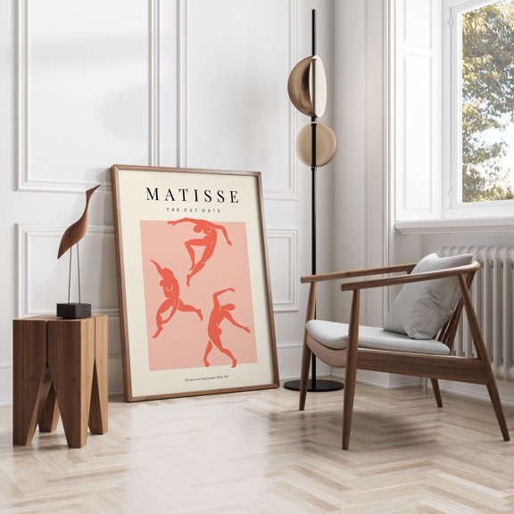 Orange Matisse Dancers Poster, Matisse Exhibition Dancing Cut Out Wall Art Print