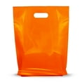 thumbnail image 1 of Orange Merchandise Plastic Glossy Retail Bags 100 Pack 12" x 15" with 1.25 mil Thick - Die Cut Handles - Perfect for Shopping, Party Favors, Birthdays, - Color Orange - 100% Recyclable, 1 of 7