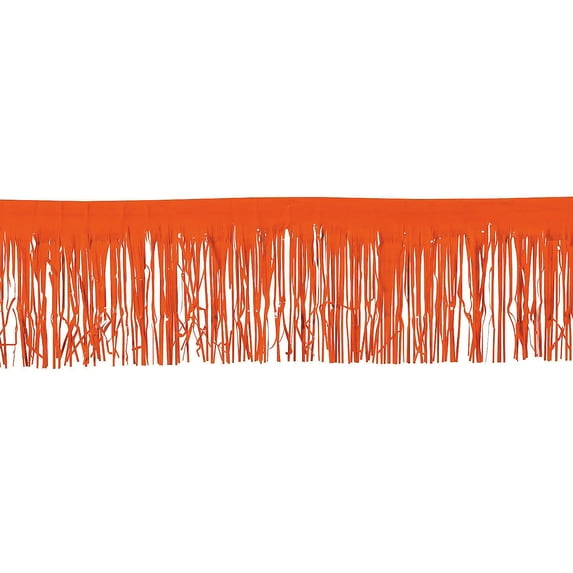Orange Metallic Float Fringe (10Ft) - Party Decor - 1 Piece