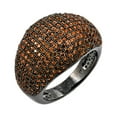 thumbnail image 1 of Orange Micro Pave Set Cubic Zirconia Dome Ring Black Rhodium Plated Sterling Silver Size 8, 1 of 3