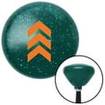 thumbnail image 1 of Orange Military Arrows Up Green Retro Metal Flake Shift Knob with M16 x 1.5 Insert Brody, 1 of 1