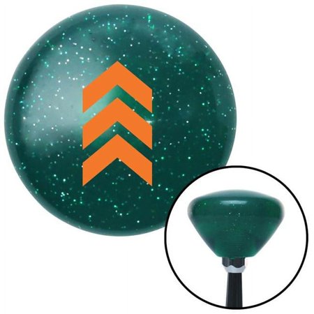 Orange Military Arrows Up Green Retro Metal Flake Shift Knob with M16 x 1.5 Insert Brody