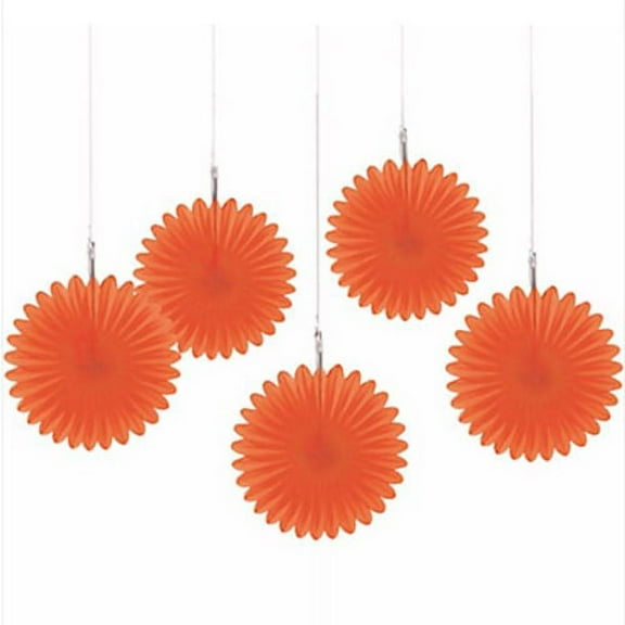 Orange Mini Hanging Party Decorations, 5ct