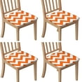 thumbnail image 1 of Orange Modern Art Geometric Seat Covers for Dining Room Chairs Set Of 4,Stretch Printed Washable Chair Seat Cover with Elastic Ties and Button,Removable Waterproof Couch Cushion Covers, 1 of 6