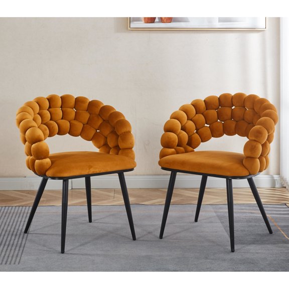 Orange Modern Set - Comfortable Posture Support - Living Room, Cafe - Elegant Appearance
