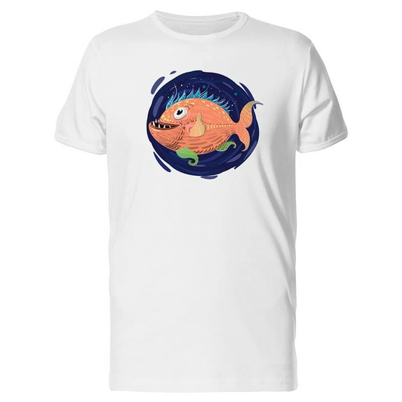 Orange Monster Fish T-Shirt Men -Image by Shutterstock, Male x-Large