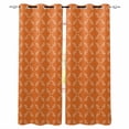 thumbnail image 1 of Orange Morocco Blackout Curtains 45 Inches Long, Geometric Leaf Diamond Lattice Abstract Thermal Insulated Black Out Curtains, Darkening Window Curtain Drapes for Bedroom Living Room 52"x45" 2 Panels, 1 of 8