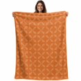 thumbnail image 1 of Orange Morocco Blanket Soft Cozy Warm Throw Blanket for Couch, Plush Fuzzy Flannel Fleece Blankets for Sofa, Geometric Leaf Diamond Lattice Abstract Bed Blankets Lightweight Gifts for Women, 50"x80", 1 of 9