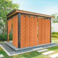 thumbnail image 1 of Orange Morocco Outdoor Curtains for Patio Waterproof,Windproof Privacy Curtains with Weighted Bottom,Geometric Leaf Diamond Lattice Abstract Outside Drapes for Picnic Garage Yard 54"x95" 2 Panel, 1 of 8
