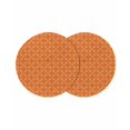 thumbnail image 1 of Orange Morocco Round 13 Inch Placemats Set of 2, Geometric Leaf Diamond Lattice Abstract HeatResistant Non Slip Place Mats for Dining Table, Wipeable Braided Kitchen Table Mats for Housewarming, 1 of 9