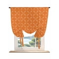 thumbnail image 1 of Orange Morocco Tie Up Curtains for Windows 63 Inch Length Balloon Curtains Kitchen Adjustable Balloon Window Shade Geometric Leaf Diamond Lattice Abstract Tie Up Bathroom Curtain Window 42"x63", 1 of 6