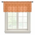 thumbnail image 1 of Orange Morocco Valance Curtains for Kitchen/Living Room/Bathroom/Bedroom Window, Rod Pocket Small Topper Half Short Window Curtains Voile Sheer Scarf, Geometric Leaf Diamond Lattice Abstract 42"x18", 1 of 8
