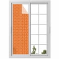 thumbnail image 1 of Orange Morocco Window Privacy Film, Geometric Leaf Diamond Lattice Abstract Static Cling UV Sun Blocking Heat Control Window Tint, Non-Adhesive One Way Windows Privacy Cover 17.7''x78.7'', 1 of 7