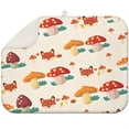 thumbnail image 1 of Orange Mushroom Fox Light Pattern Dish Drying Mat for Kitchen 1 Pack, Ultra Absorbent Microfiber Dishes Drainer Mats,18"x24", 1 of 4