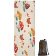 thumbnail image 1 of Orange Mushroom Fox Light Pattern Hot Yoga Mat Towel Non Slip for Hot Yoga - Quick-Drying Yoga Mat Cover with 4 Corner Pockets with Travel Bag - Hot Yoga Towel Non Slip 74"x26", 1 of 6