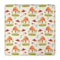 thumbnail image 1 of Orange Mushroom Grass Light Pattern Square Fitted Tablecloth with Elastic Edge,Square Table Cover,Washable Elastic Table Cover for Home Kitchen Party Decor 34"x34", 1 of 6