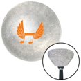 thumbnail image 1 of Orange Musical Note Wings Clear Retro Metal Flake Shift Knob with M16 x 1.5 Insert, 1 of 1