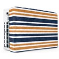 Window Kuling Unit Orange Navy Blue Striped Indoor Air Conditioner Covers for Window Units ...