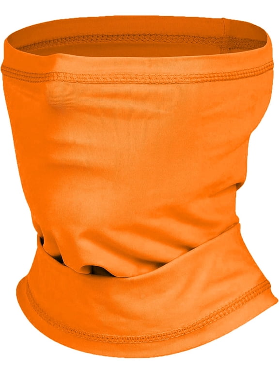 Orange Neck Gaiter Bandana Face Mask: Sun Cooling Scarf Gator Cover Head for Men Women
