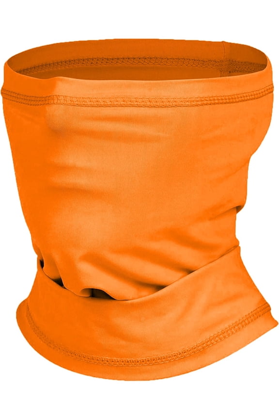Orange Neck Gaiter Bandana Face Mask: Sun Cooling Scarf Gator Cover Head for Men Women