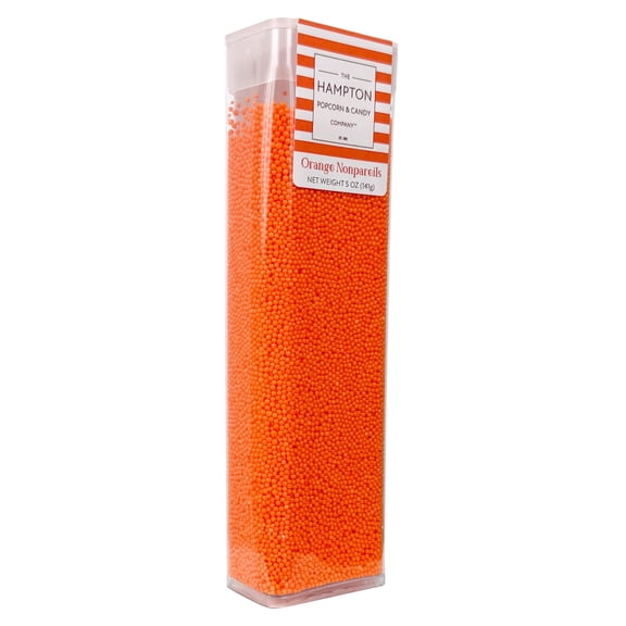 Orange Nonpareils Sprinkles 5 oz, Sprinkles For Cake Decorating, Baking, Ice Cream & More, The Hampton Candy Company