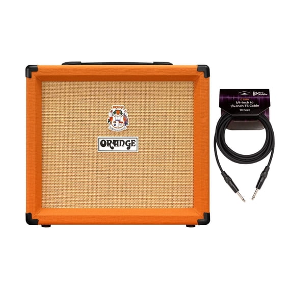 Orange O Tone 40 Class A and B Solid-State Combo Amplifier with Footswitchable Tremolo (Orange) Bundle with TS Guitar Cable (10-Feet) (2 Items)