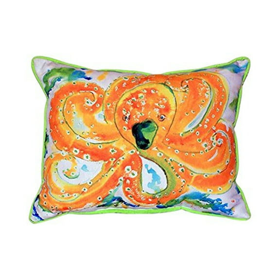 Orange Octopus Large Indoor/Outdoor Pillow 16x20