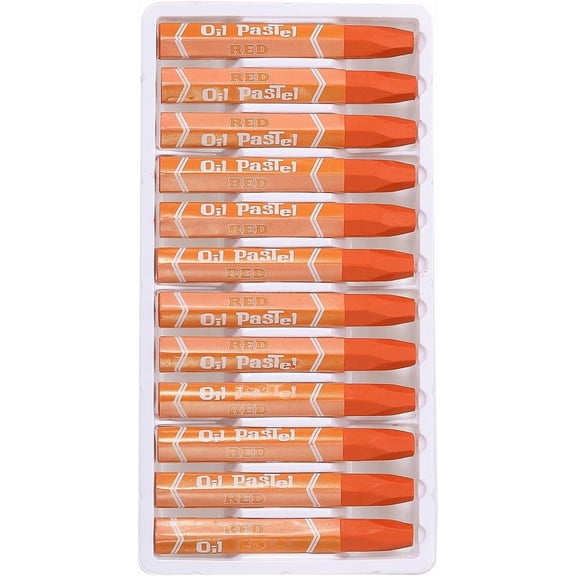 Orange Oil Pastels, 24 count Soft Oil Crayons and Creamy Pastels Stick Art Supplies for Art Painting Drawing Blending Graffiti for Artists Beginners