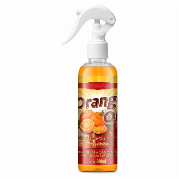 Orange Oil Wood Polish Spray, Natural Wood Furniture Cleaner, Cabinet Floor Conditioning Polish, Wood Shine Protection Spray, Hardwood Antique Furniture Care Solution