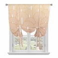 thumbnail image 1 of Orange Ombre Balloon Curtains for Bedroom/Front Door/Bathroom, Farmhouse Stripes Modern Abstract Art Tie Up Curtains 63 Inch Length Light Filtering Kitchen Curtains Shades for Windows 46"x63", 1 of 8