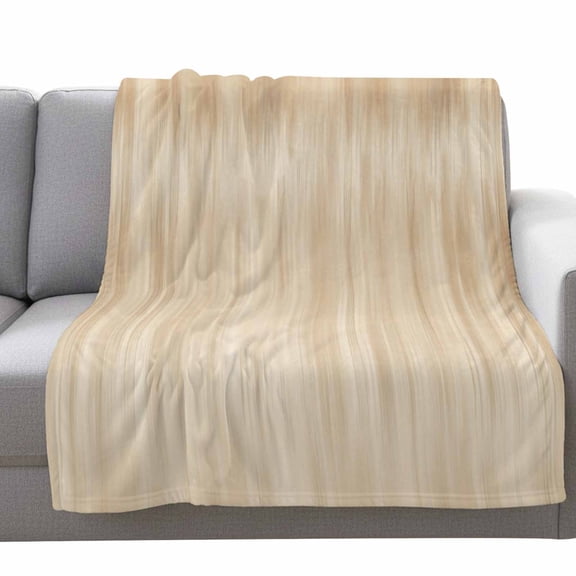 Orange Ombre Striped Fleece Throw Blanket Lightweight Modern Abstract Art Fuzzy Flannel Throws Super Soft Cozy Flannel Blanket for Couch, Sofa, Bed, Travel 40"x50"