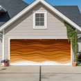 thumbnail image 1 of Orange Ombre Stripes Garage Door Cover Banner 7 x 16 FT, Farmhouse Retro Abstract Waves Art Garage Door Curtains Backdrop with Grommets for Indoor Outdoor Wall Party Porch Yard Decorations Background, 1 of 9