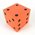 thumbnail image 1 of Orange Opaque Foam Die with Black Dots D6 50mm (2in) Pack of 1 Die Koplow Games, 1 of 1