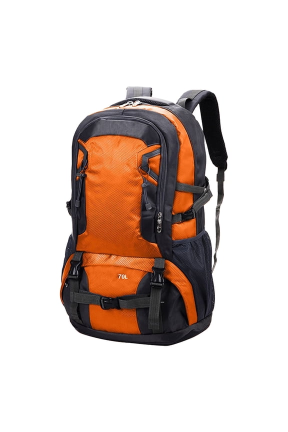 Orange Orange 70L Hiking Backpack For Adventure Travel And Wilderness Exploration Durable And Spacious